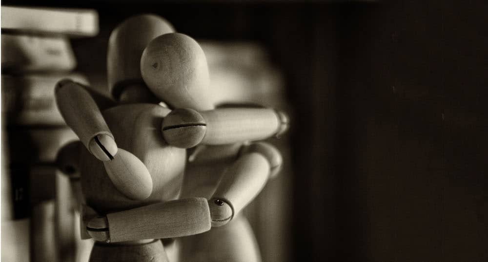 dolls hugging