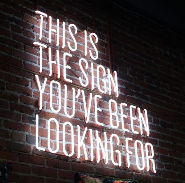 neon sign saying this is the sigma you've been looking for