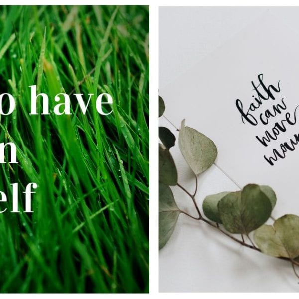 how to have faith in yourself on grass background