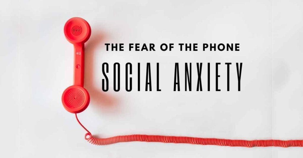 red phone and the text social anxiety