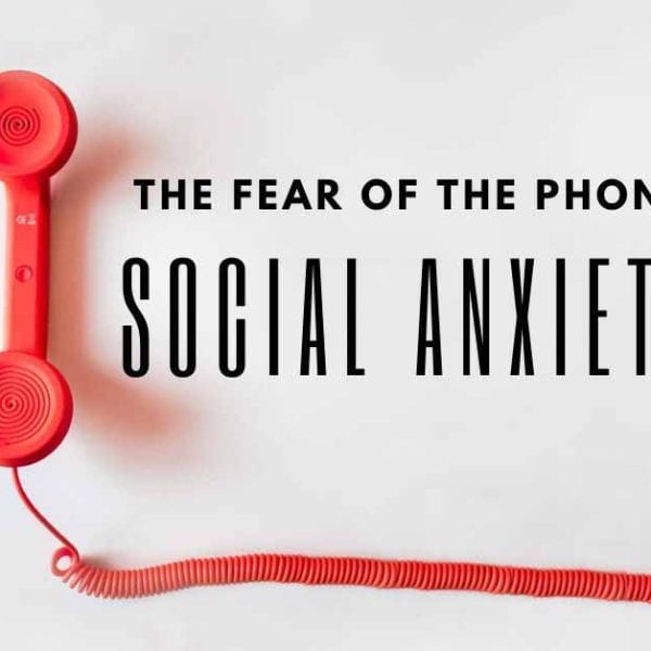 red phone and the text social anxiety