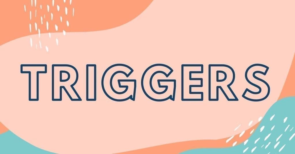 triggers on pink and turquoise background