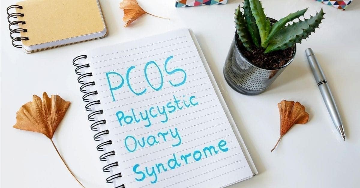 PCOS on lined paper