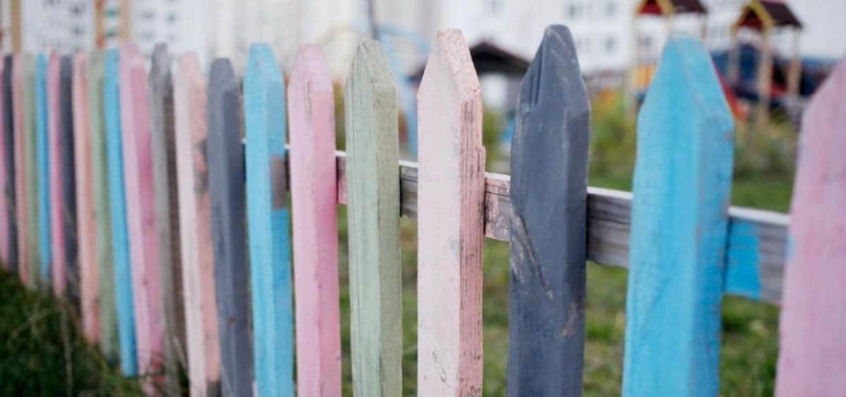 multi coloured fence