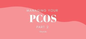 PCOS on pink background