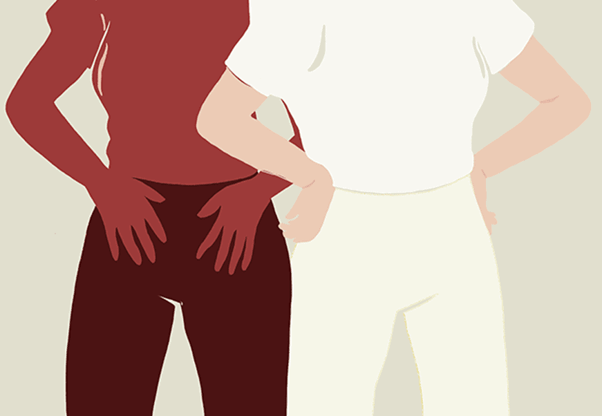 illustration of women holding their hips