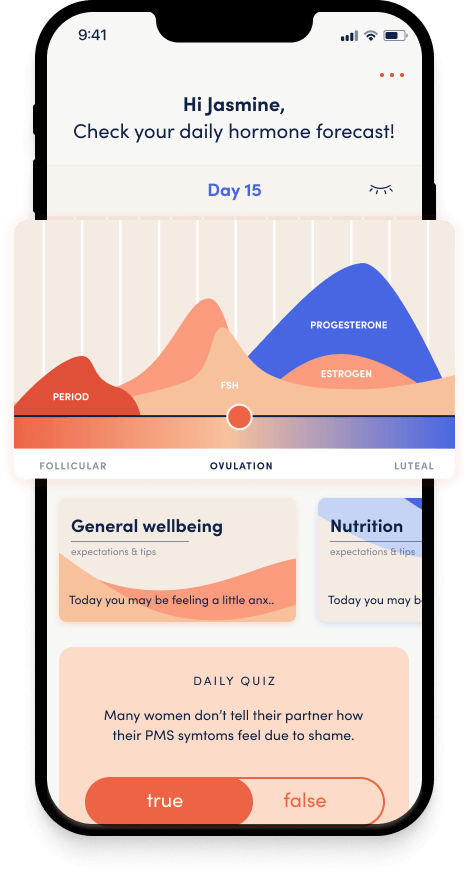 hormona hormone tracking app home sceen